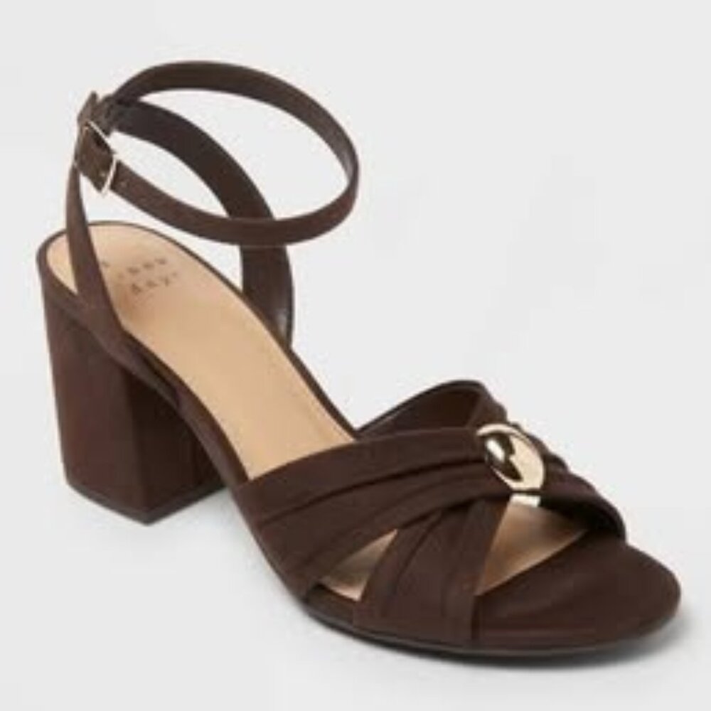 Bibi Strappy Peep Toe Heels